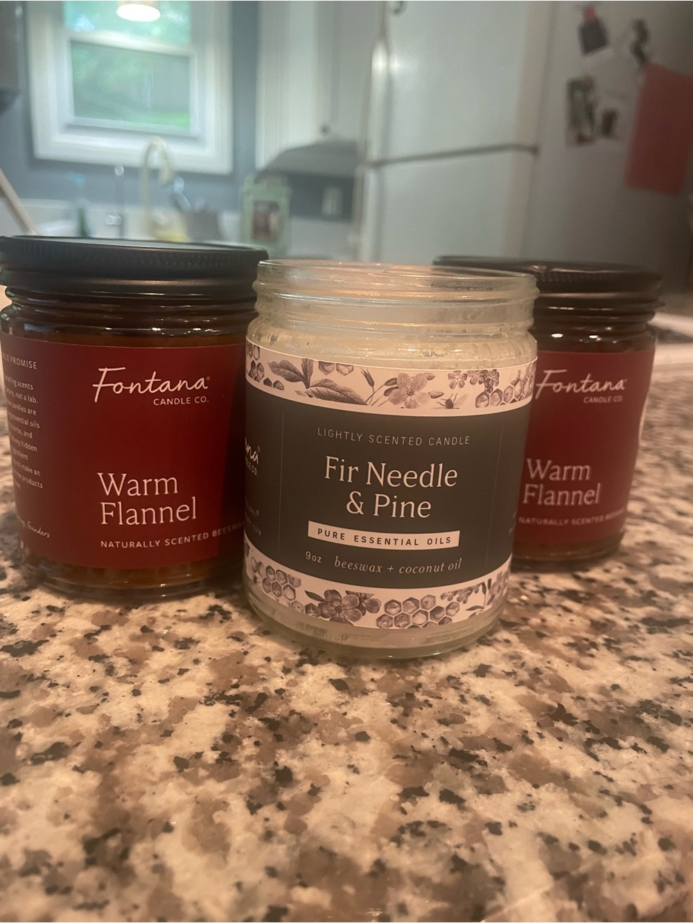 Non-Toxic Fall Candle Lot of 3- Fontana Candle Company